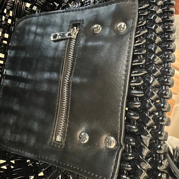 8 Other Reasons Black Woven Tote Bag Top Handle Shoulder Strap 8x7.25 x4.5 NEW - Picture 14 of 14